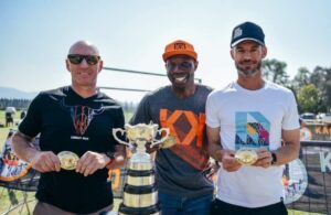 2022 AMUK Challenge finishers from left to right Michael Coles, Keletso Nyathi and Marius van Rensburg.